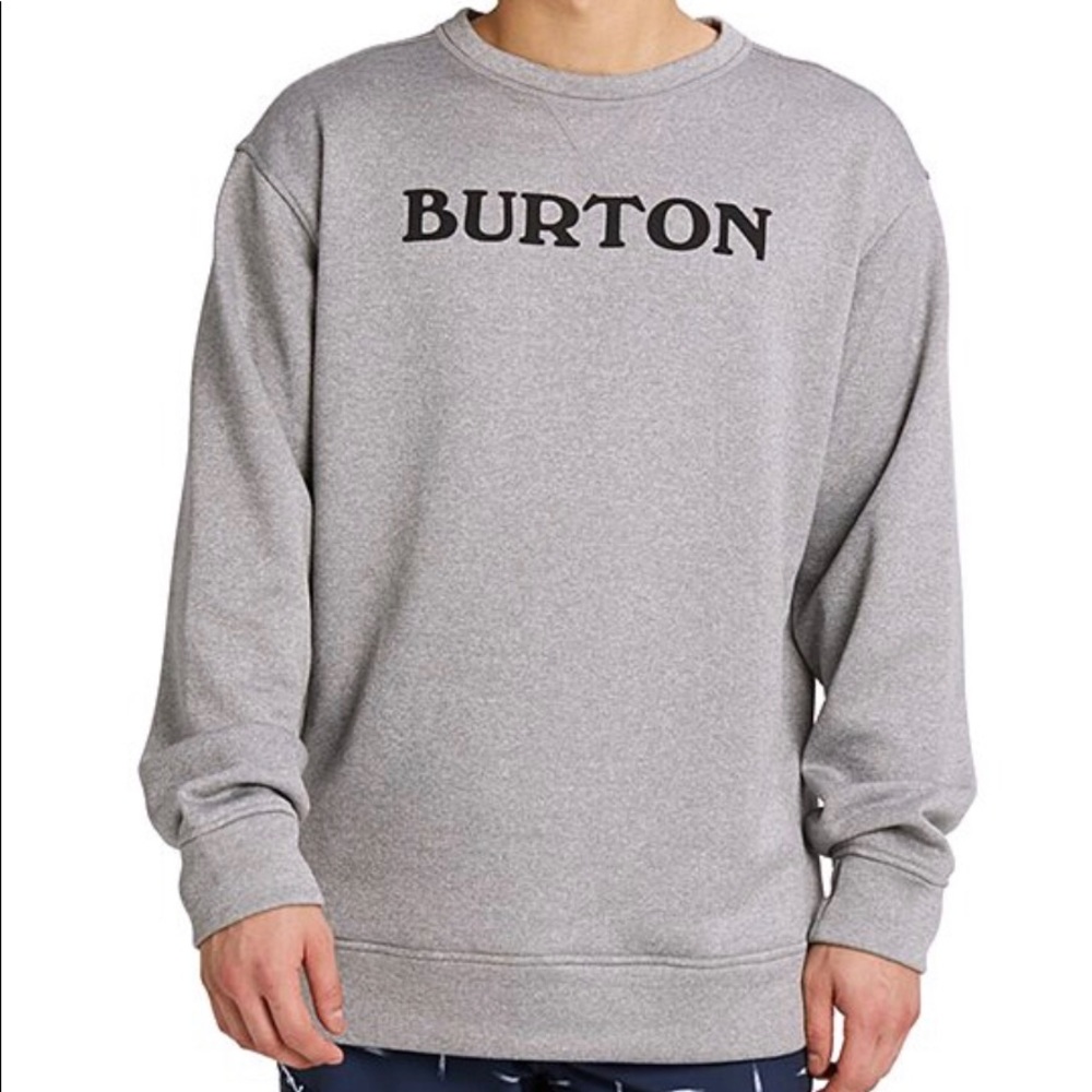 Burton Heather Gray Thumbhole Crewneck Pullover